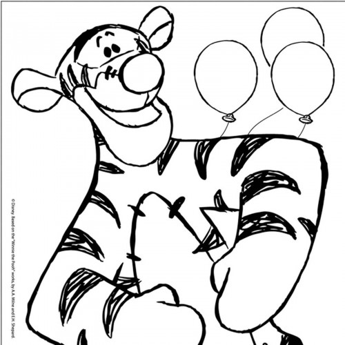 Холст с контуром "Тигр с шариками" (20см*20см) 953349
