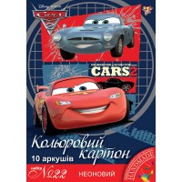 Набір №22 кольорового картону неонового А4 (10 арк), в ящ. мiх: 2 дизайни