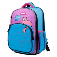 Рюкзак шкільний напівкаркасний 1Вересня S-97 Pink and Blue