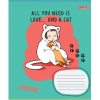 А5/36 лін. 1В Love cats, зошит для записів