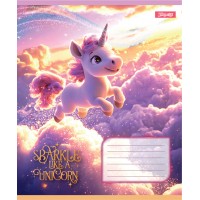 Зошит учнівський шкільний 1 Вересня Unicorn А5 12 аркушів клітинка