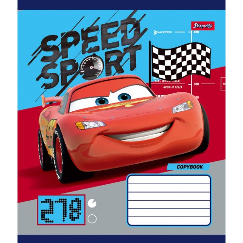 А5/12 лин. 1В Cars_Speed_Sport -17 тетрадь ученич. 760439